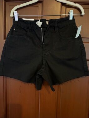WeWoreWhat Black High-Rise Cutoff Denim Shorts